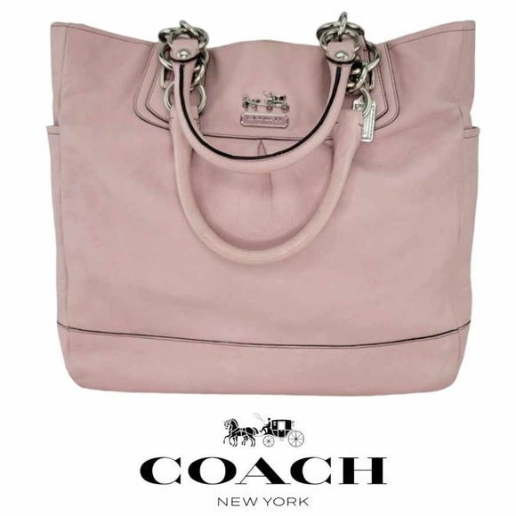 Coach Handbags - Vintage Coach Brooke Carryall Large Shoulder Tote - Pale Pink